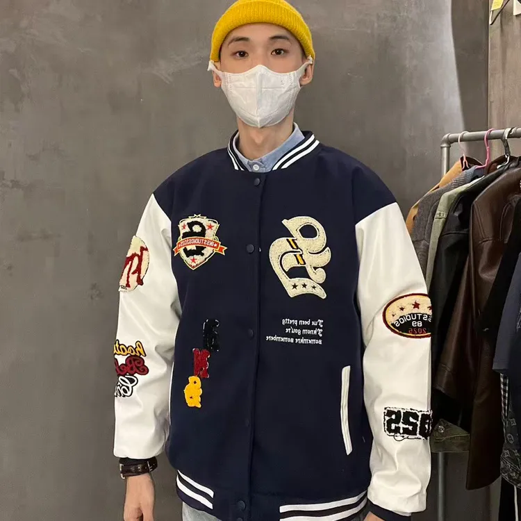 重头来过美式夹克男2025春秋季韩版ins原宿风宽松休闲复古棒球服