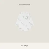 MRHALA海璇爽芸棉曼哈顿绿印七分袖上衣女 LT411156