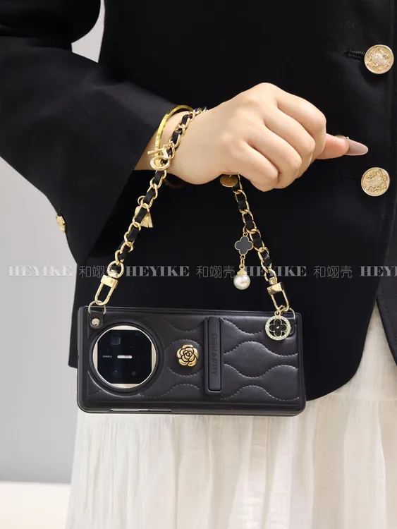 高级感黑色小香风适用华为mateX6手机壳折叠创意X5典藏版支架女款