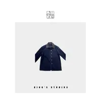 BingStudios｜秋冬高奢绒面羊皮工装风翻领夹克皮衣