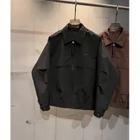 日系设计师款纯色简约极简风立体裁剪小标翻领三防秋季夹克外套男