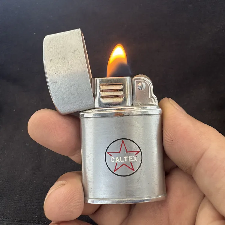 日本古董铜翻盖煤油打火机