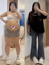 【现货+运险】秋季大码微喇开叉牛仔女新款胖mm高腰显瘦遮跨喇叭裤