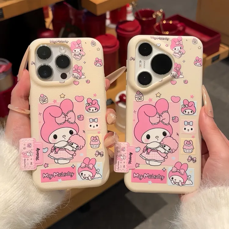 美乐蒂小羊标签适用iPhone17promax手机壳苹果华为vivoppo小米14