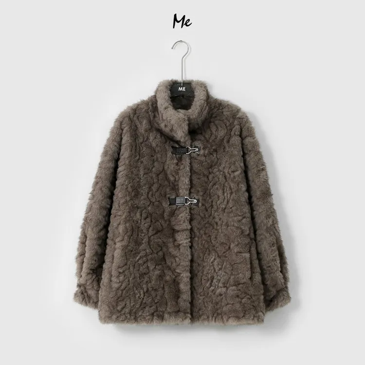 ME【雪木村】TEDDY卷毛奢牌感锁温保暖时尚毛毛外套MESA5188