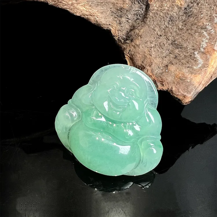 Colourful Yunnan/七彩云南【七夕节礼物】冰种果阳绿翡翠佛公吊坠