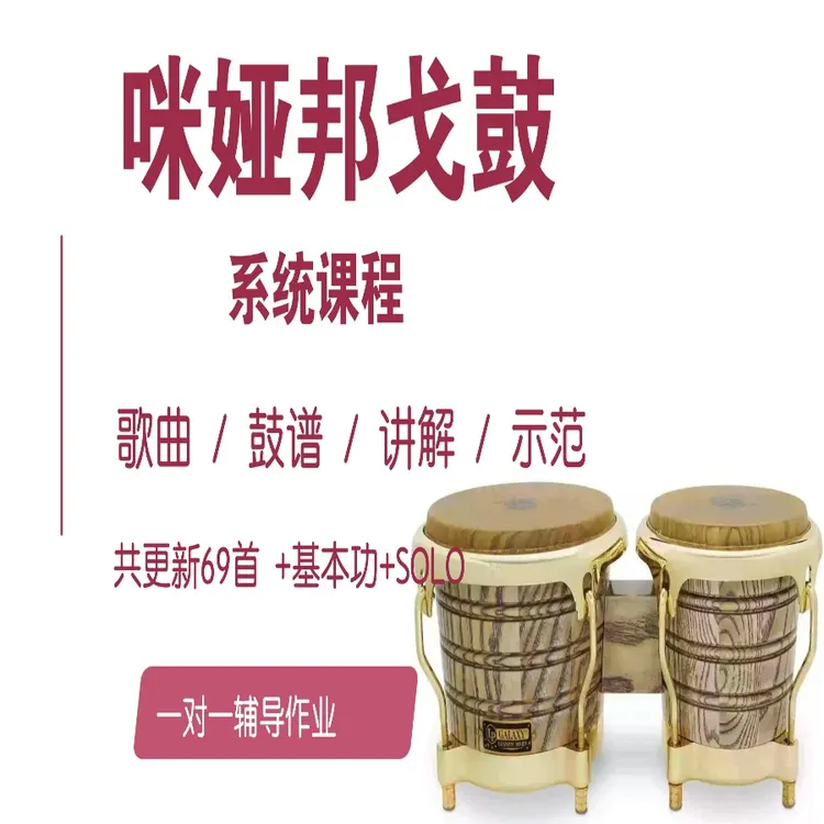 咪娅邦戈鼓课程 69首歌曲 基本功 SOLO 练习
