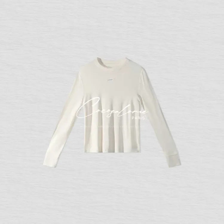 韩彬彬"双拼"桑蚕丝+莱赛尔柔弹穿出不费力的高级长袖打底3018-8