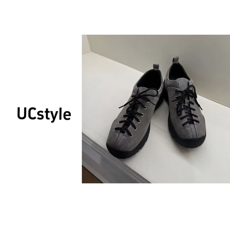 【UCSTYLE】休闲系带休闲鞋鞋跟4.5CM