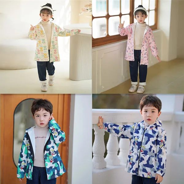 四季宝宝防水罩衣长袖外穿儿童罩衫男女吃饭护衣学生画画宝宝罩衣