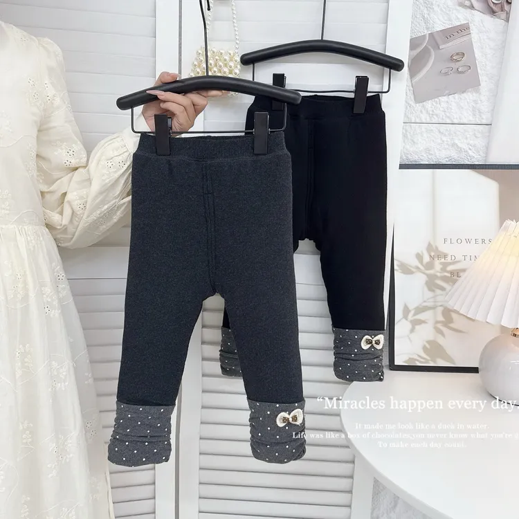 【四层加厚】女童冬季韩版加棉加厚打底裤儿童堆堆袜棉裤女宝宝长裤