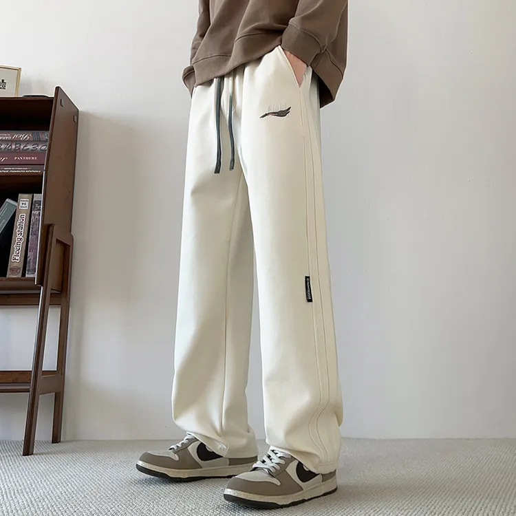 宽松直筒裤子男春季新款美式休闲裤男潮牌青少年秋冬款阔腿长裤男