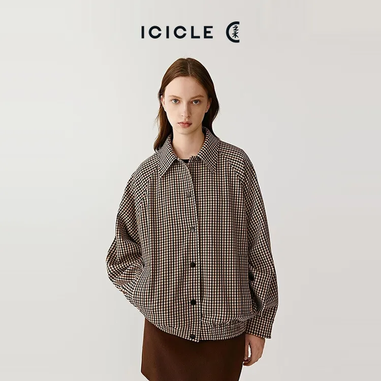 ICICLE之禾羊弹斜纹布夹克0370