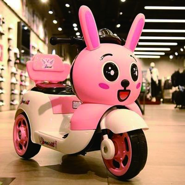 儿童电动摩托车三轮车可充电可坐人遥控车男女孩电瓶车1-5岁