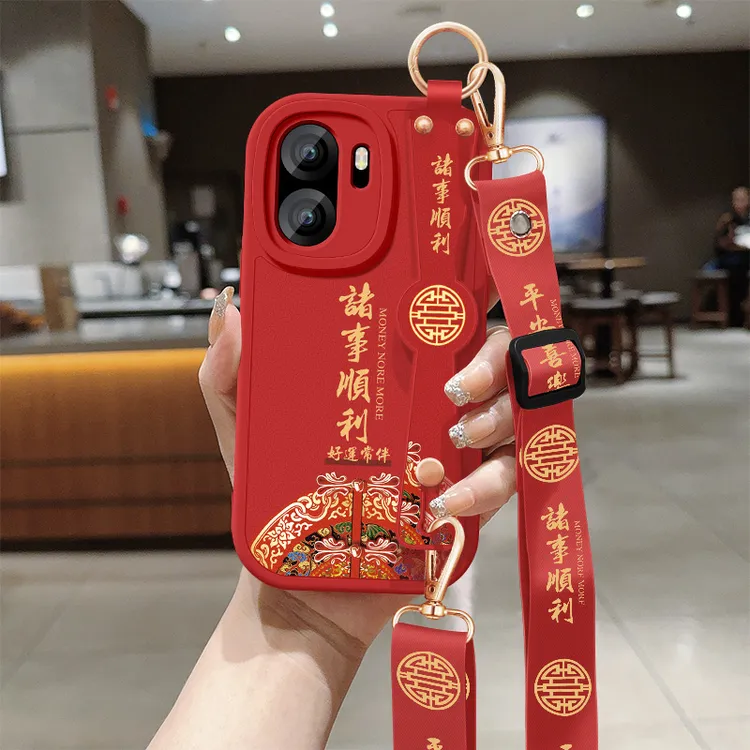 诸事顺利适用一加Ace6手机壳新款oneplusAce6t腕带斜挎挂绳保护套