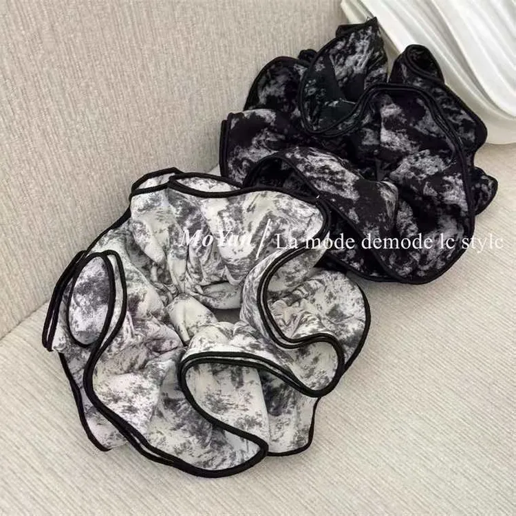 俞之美YZM高级正版定制超大四层发圈丸子头马尾大肠发圈水墨国风