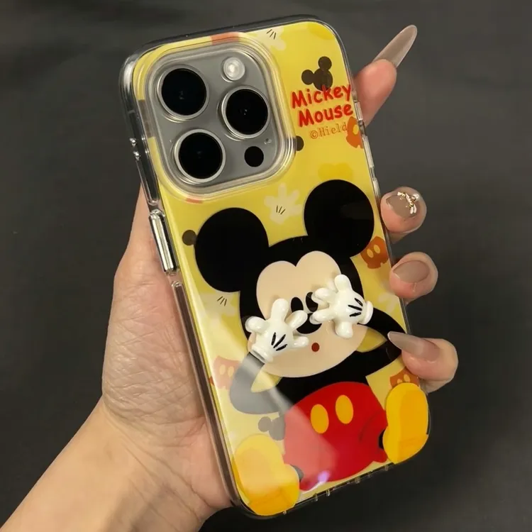 米奇适用苹果iphone小米15/14/13promax防摔vivo华为oppo手机壳女