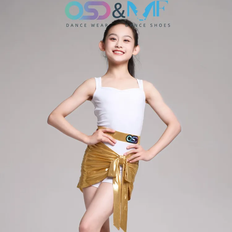 OSD舞服-林意涵同款2025新款彩标女童拉丁舞练习服套装意大利面料