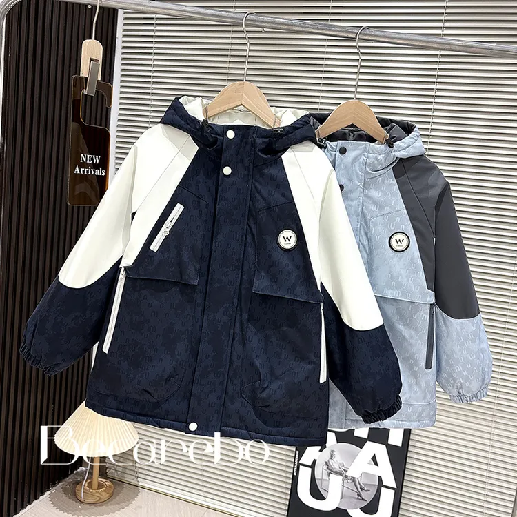 【夹棉加厚】青少年童装男童冬装外套中大童冬季男孩秋冬款保暖衣服