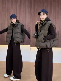 YYOUHAN 2025秋冬【柏林晚钟】极简面包服显瘦百搭棉马甲 2509C6141
