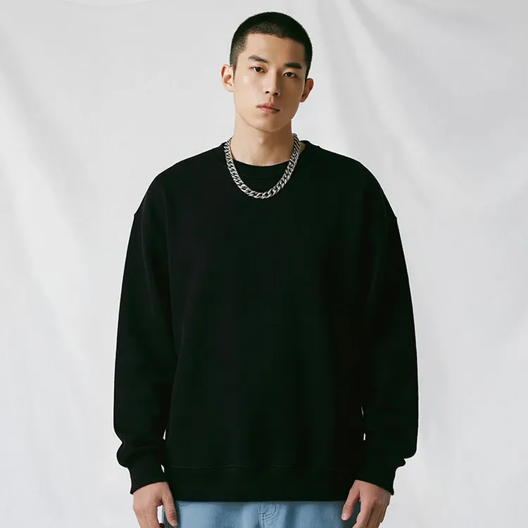 【品牌大码男装】200-300斤大码男装潮男圆领胖子卫衣宽松春秋款