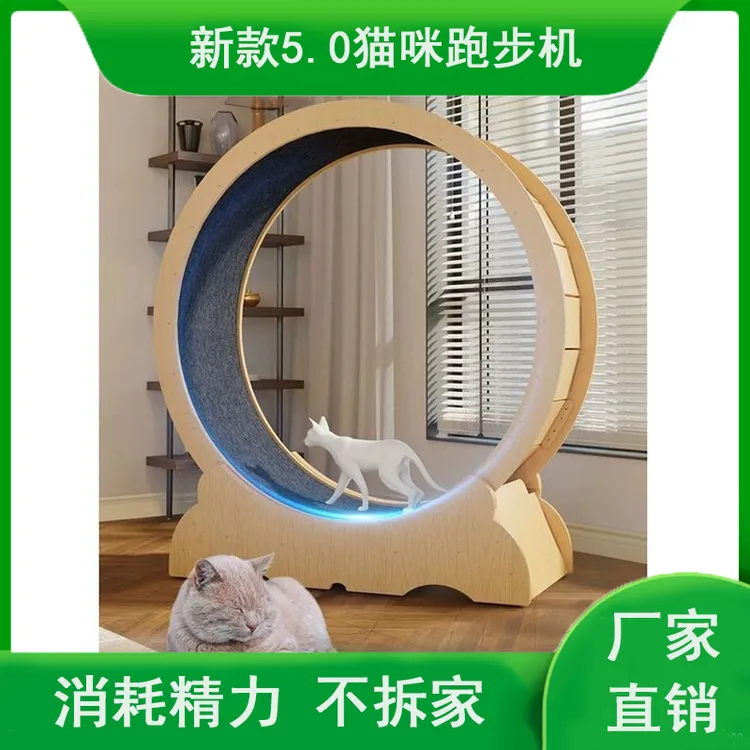 猫猫移动静音玩具旋转猫跑步机猫咪运动健身圆筒猫运动玩具猫跑轮