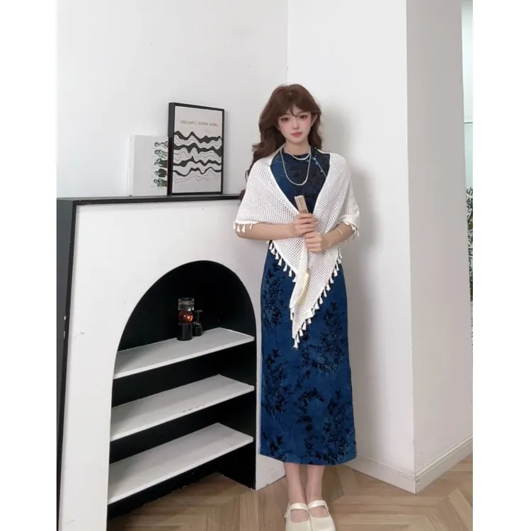 IEF/爱依服2025新款秋季新中式国风旗袍里外套裙