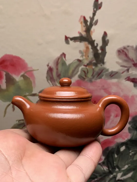宜兴紫砂壶 孟臣款小仿古 容量100cc 原矿红卫朱泥手工茶壶纯手工