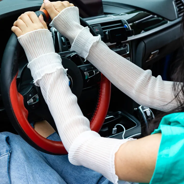 冰丝短袖女款ins风防晒手臂套防紫外线手袖透气夏季薄款冰凉宽松