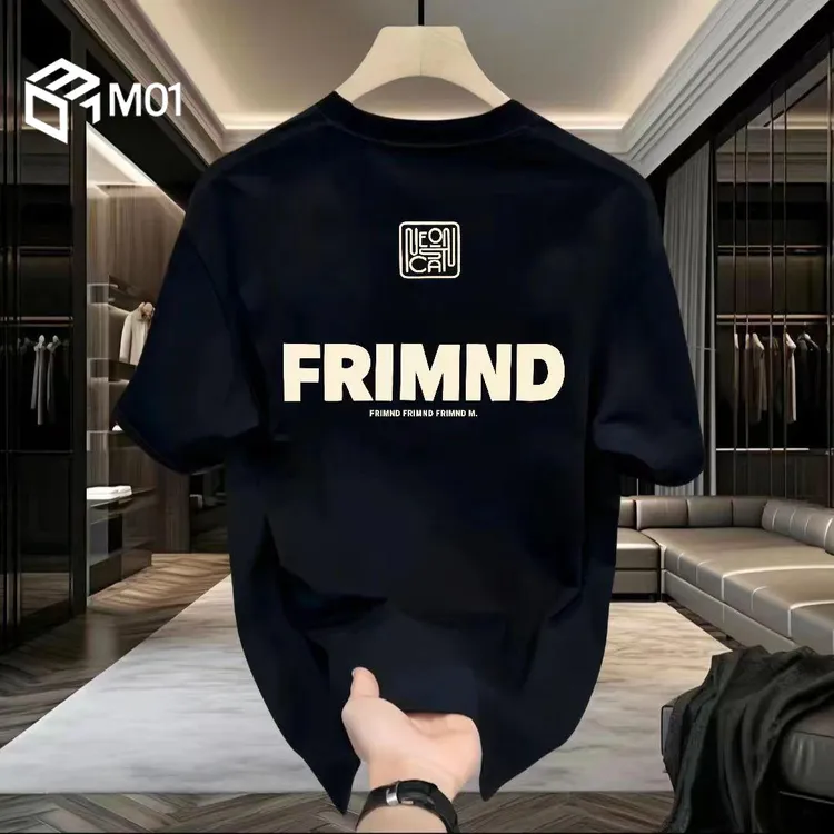 M01新款夏季创意设计卡通重磅纯棉T恤宽松圆领上衣潮牌宽松短袖男