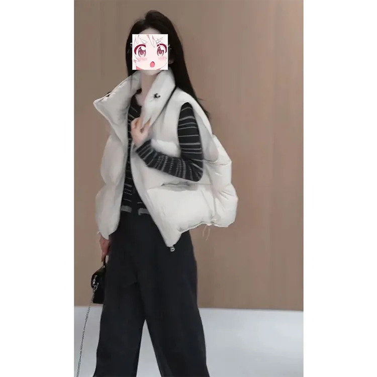 2025秋季韩版显瘦三件套条纹长袖针织衫无袖马甲垂感百搭休闲裤子
