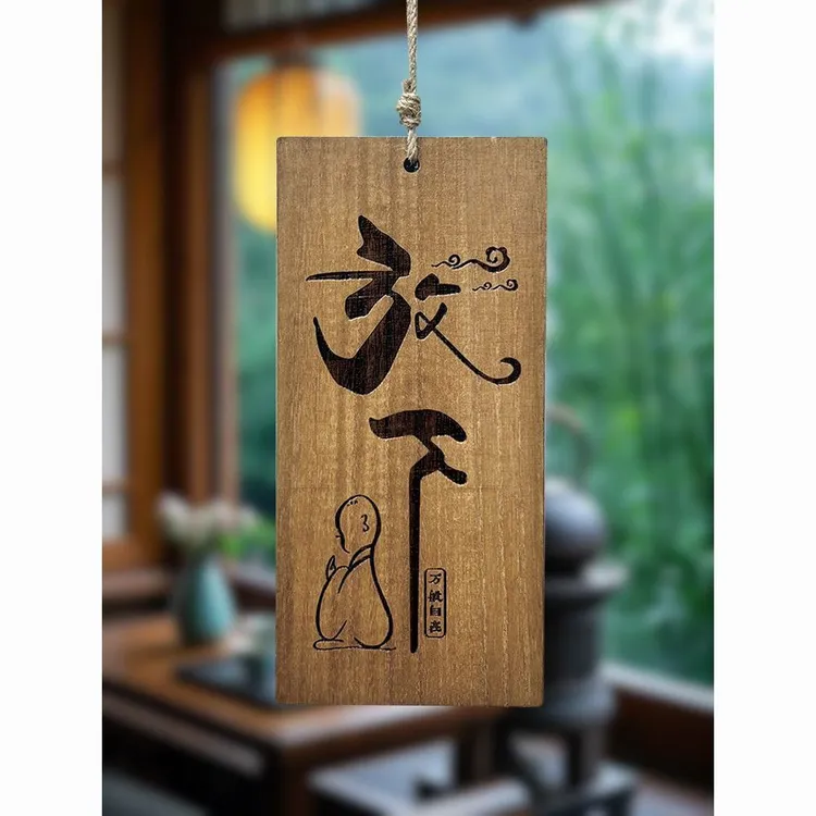 复古PVC门牌雕刻茶室书房阳台小院民宿装饰茶桌氛围布置