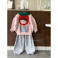V5252-草莓毛衣+V5250-爱心加绒卫裤
