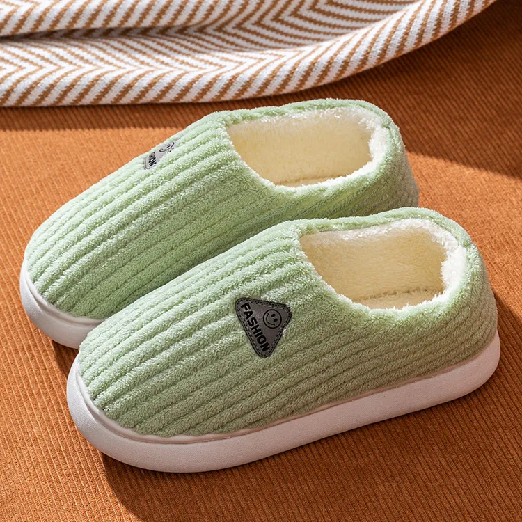 秋冬天包跟加厚棉拖鞋防滑保暖防滑秋冬季情侣毛拖鞋柔软加绒男款