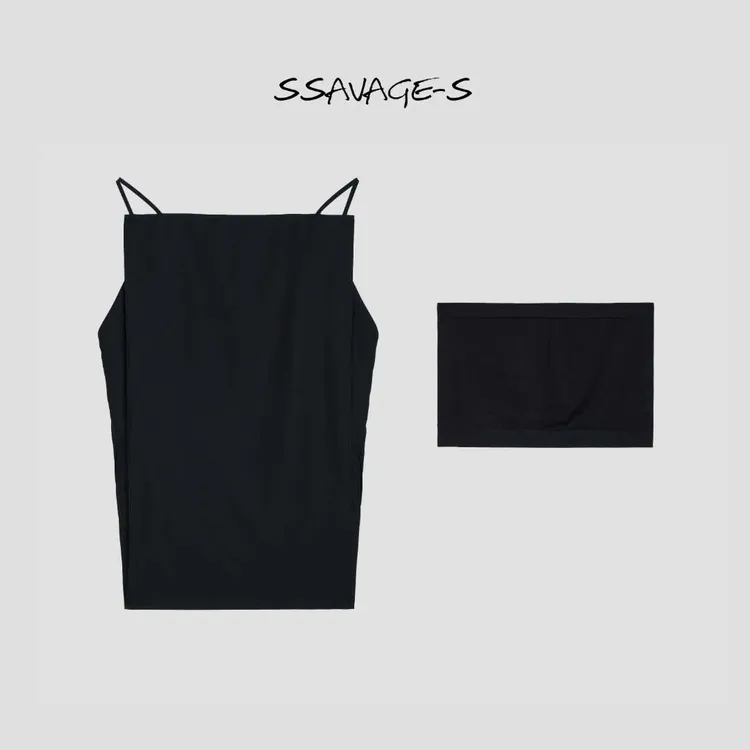 SSAVAGE“莫比乌斯”结构主义立体剪裁吊带背心上衣 SS90747