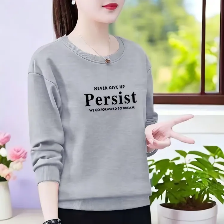 纯棉卫衣春秋季宽松男女同款休闲洋气显瘦圆领打底衫上衣外套