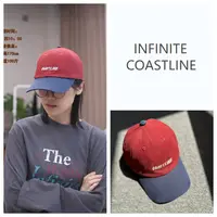 无垠海岸 红蓝拼色纯棉棒球帽