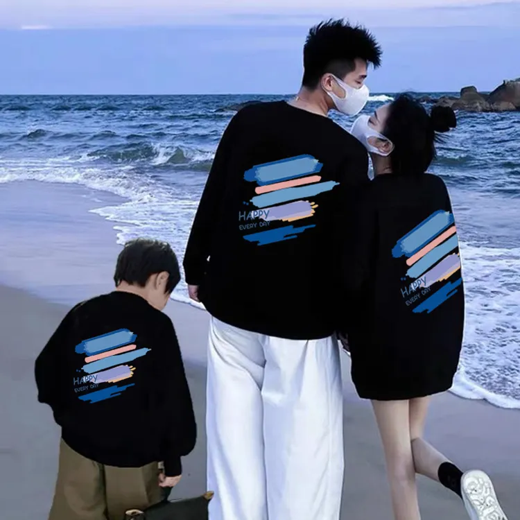 亲子装母子女款一家三口四口卫衣全家福秋冬季班服超火外套秋装