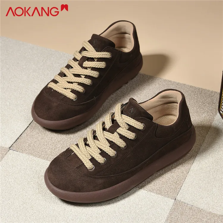 Aokang/奥康男鞋官方正品旗舰店板鞋男勃肯鞋冬季棉鞋复古德训鞋