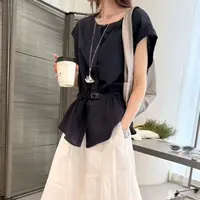 可爱推荐【实体品质】25251韩系简约收腰衬衫女短袖