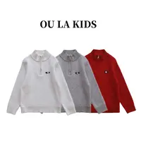 2025冬季新品女童装韩版宽松保暖立领半拉链毛衣针织衫MID33007