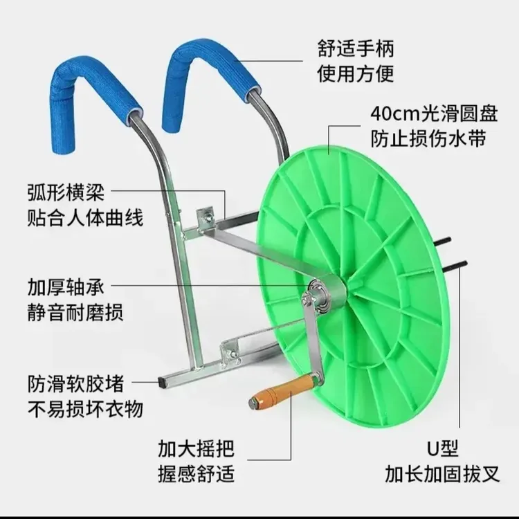 新款肩背式水带卷盘器灌溉浇地水带缠水管收纳架