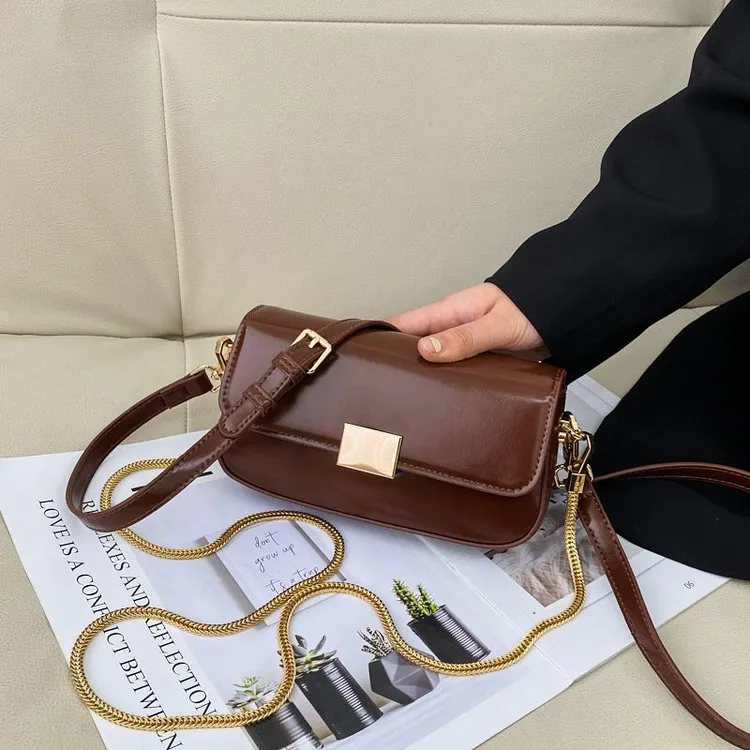 高级质感包包女2025新款复古小方包小众简约腋下包百搭单肩斜挎包