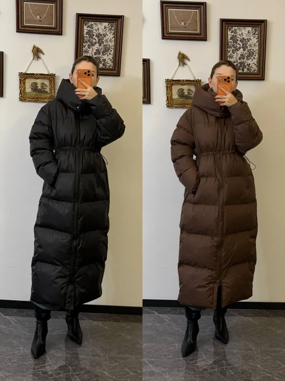 【娜主播】2516 收腰新款长款棉服