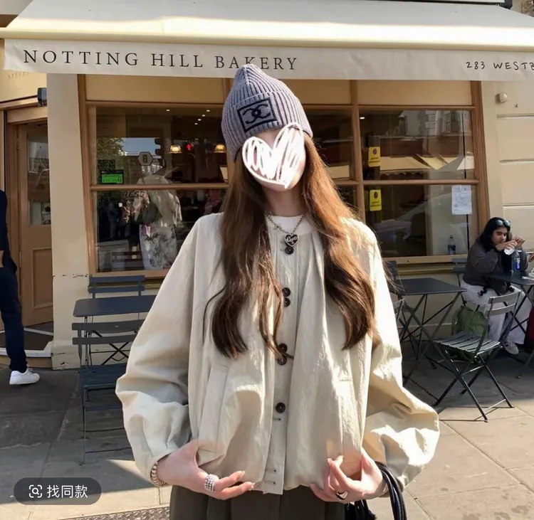 时尚套装女纯色外套女装减龄阔腿裤长袖复古大T薄款套装