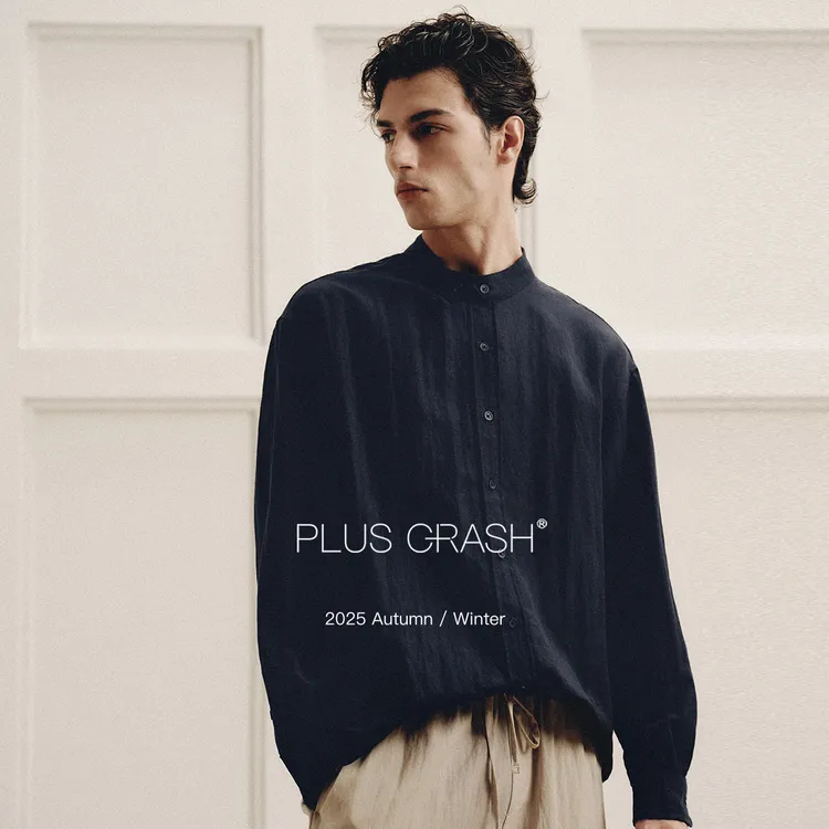 PLUS CRASH老钱风极简高智时尚套装时尚休闲开衫衬衫+休闲长裤