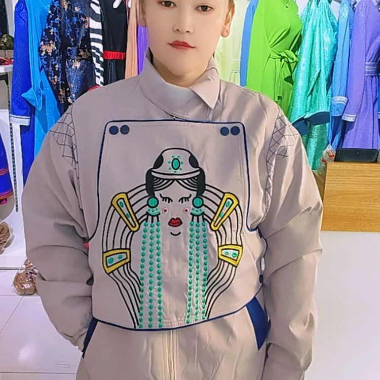 蒙古元素棉服外套