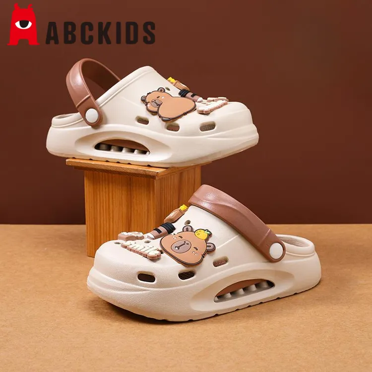 卡皮巴拉儿童洞洞鞋男童凉拖鞋夏季男孩外穿软底宝宝女童室内防滑