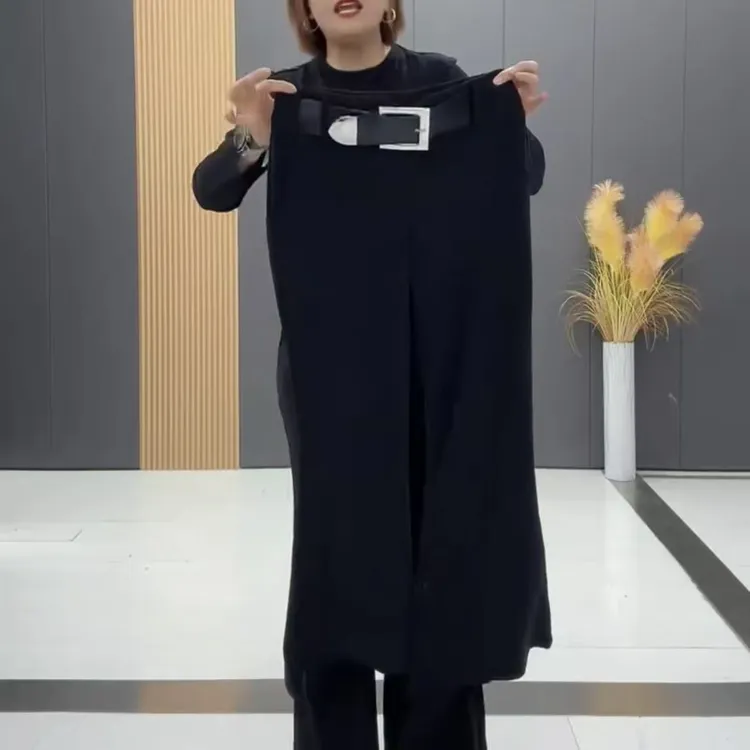 影6776秋冬款大码净版加绒百搭显瘦微喇裤