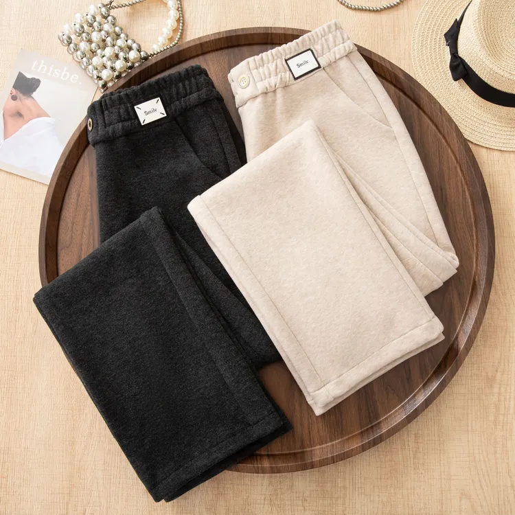 2025秋季新款遮肉显瘦高腰直筒休闲裤中老年妈妈裤提臀黑色九分裤